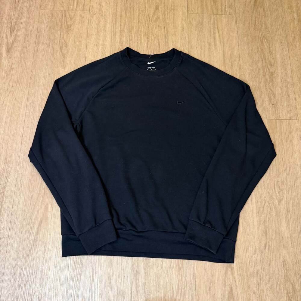 Nike Dri-FIT Training Crewneck Sweatshirt Black Size M
